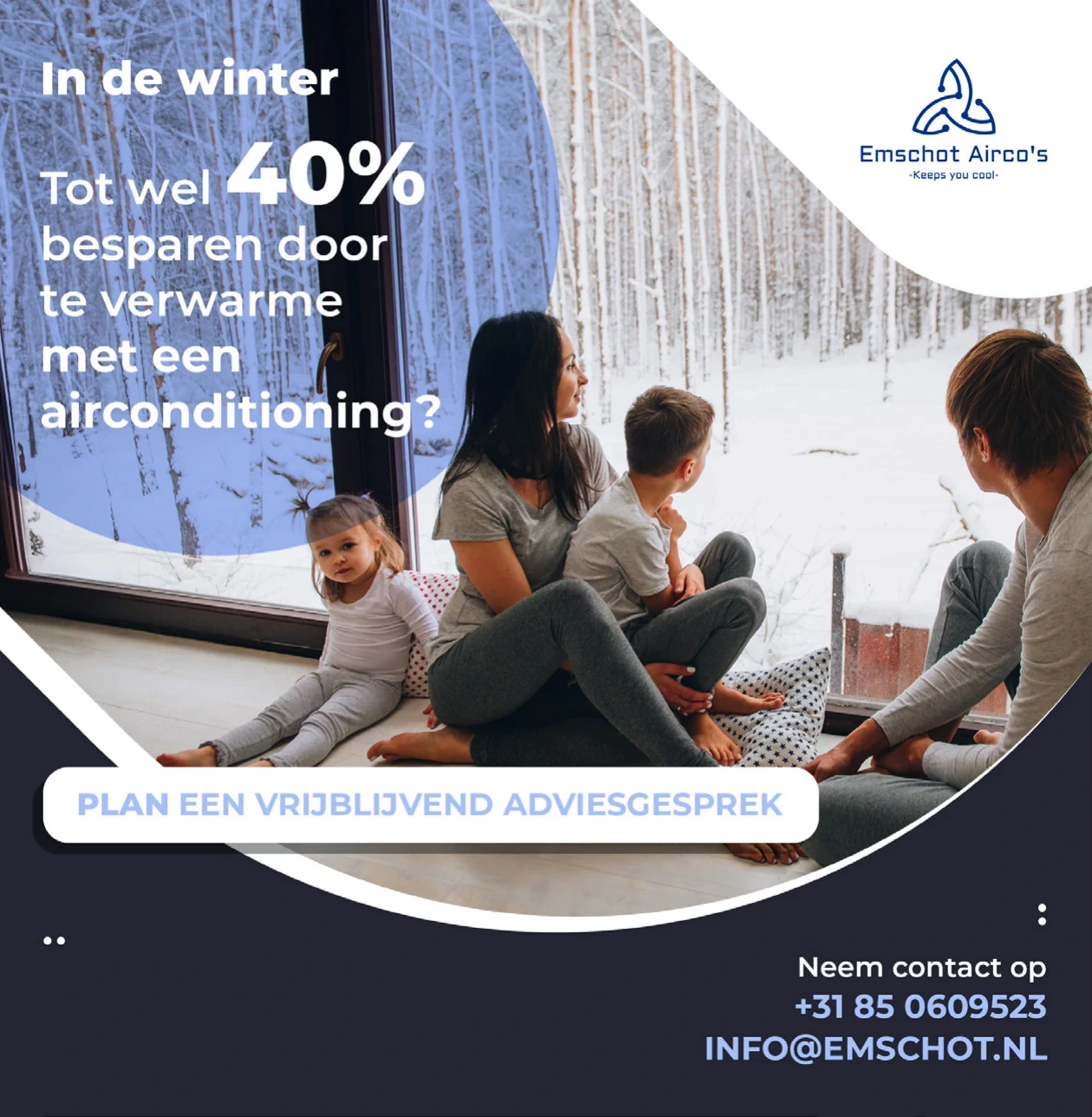 Emschot Airco's post with discount offer.