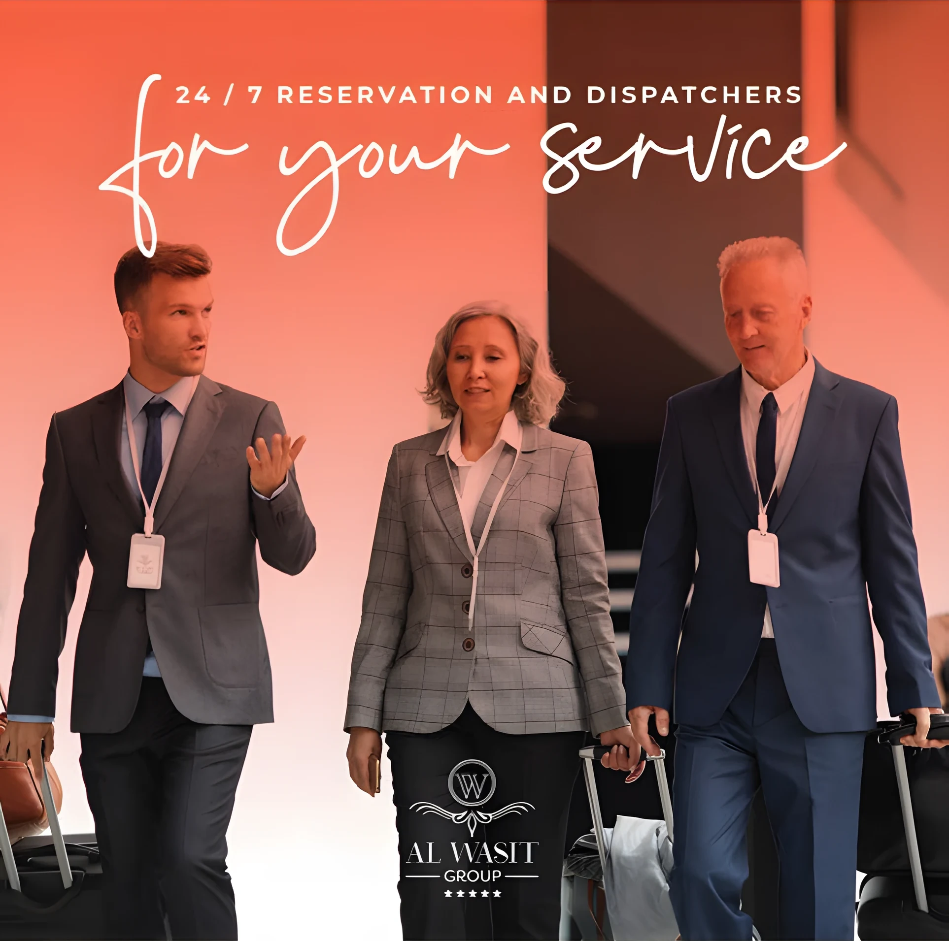 Al Wasit post with business travellers.